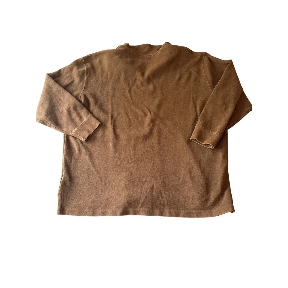 Polo Ralph Lauren Quarter Zip‎ Pullover Brown Cotton Mens 2XB Big Sweater